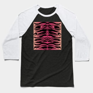 Tiger Skin Striped Pattern in Raspberry Pink Baseball T-Shirt